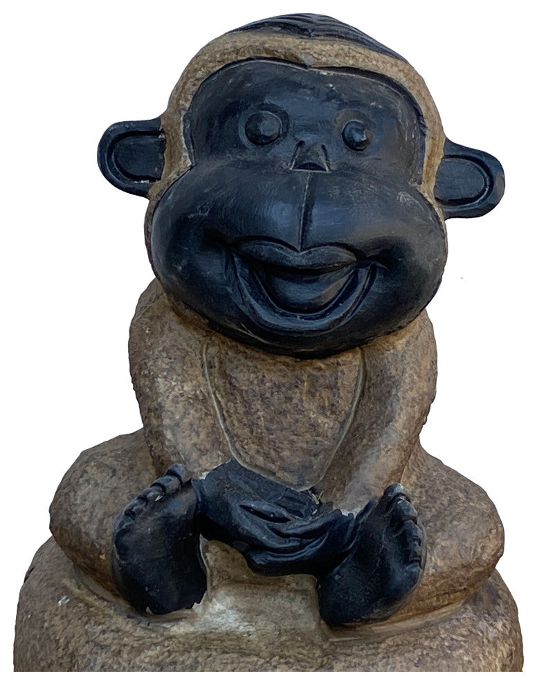 Black Gray Brown Two Colors Stone Monkey Ape Figure Hcs7127