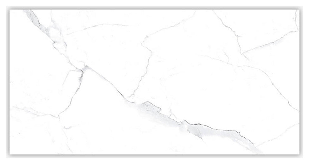 Statuario Polished 12x24 Porcelain Tile
