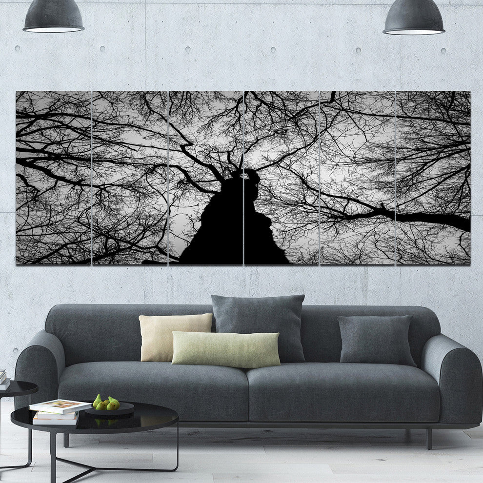 Photo of Winter Branches, Landscape Canvas Art Print, 70"x28", 6 Panels