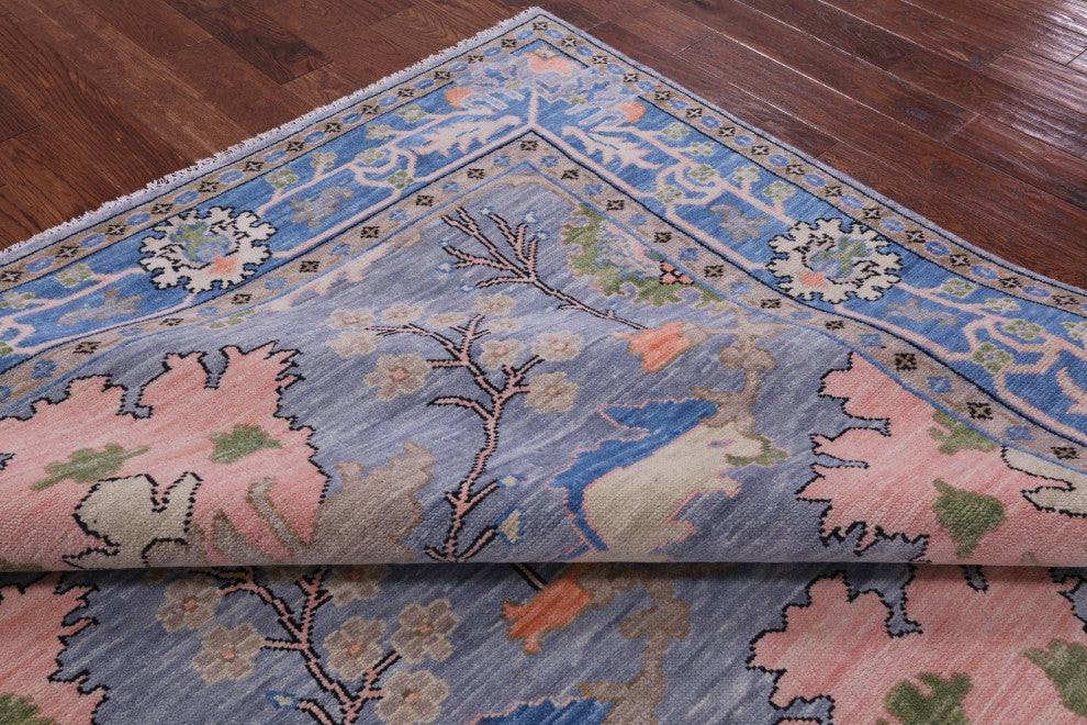 8' 4" X 10' 1" Hand-Knotted Turkish Oushak Wool Rug - Q15866