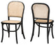 Jolyn Mid-Century 2-Piece Dining Chairs, Black