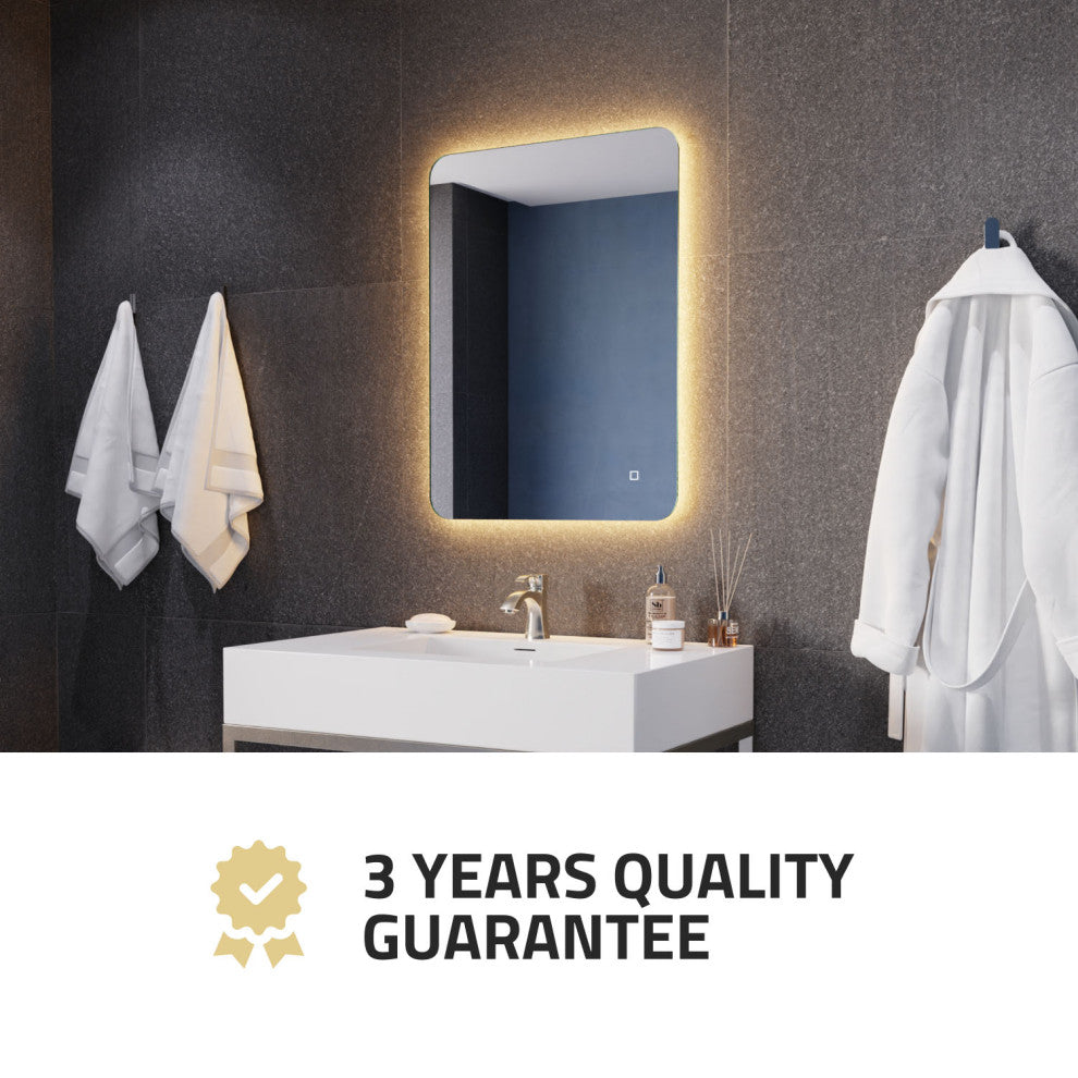 ANZZI 32" x 24" LED Back Lighting Bathroom Mirror With Defogger