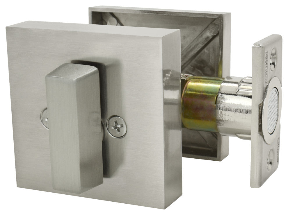 Nuk3y Hulk Deadbolt Single Cylinder, Satin Nickel, Single Cylinder