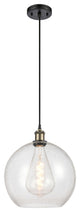Innovations 516-1P-BAB-G124-12 1-Light Mini Pendant, Black Antique Brass