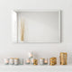 Contempo Stainless Steel Gold Wall Mirror, Polished Silver, 20"x30"