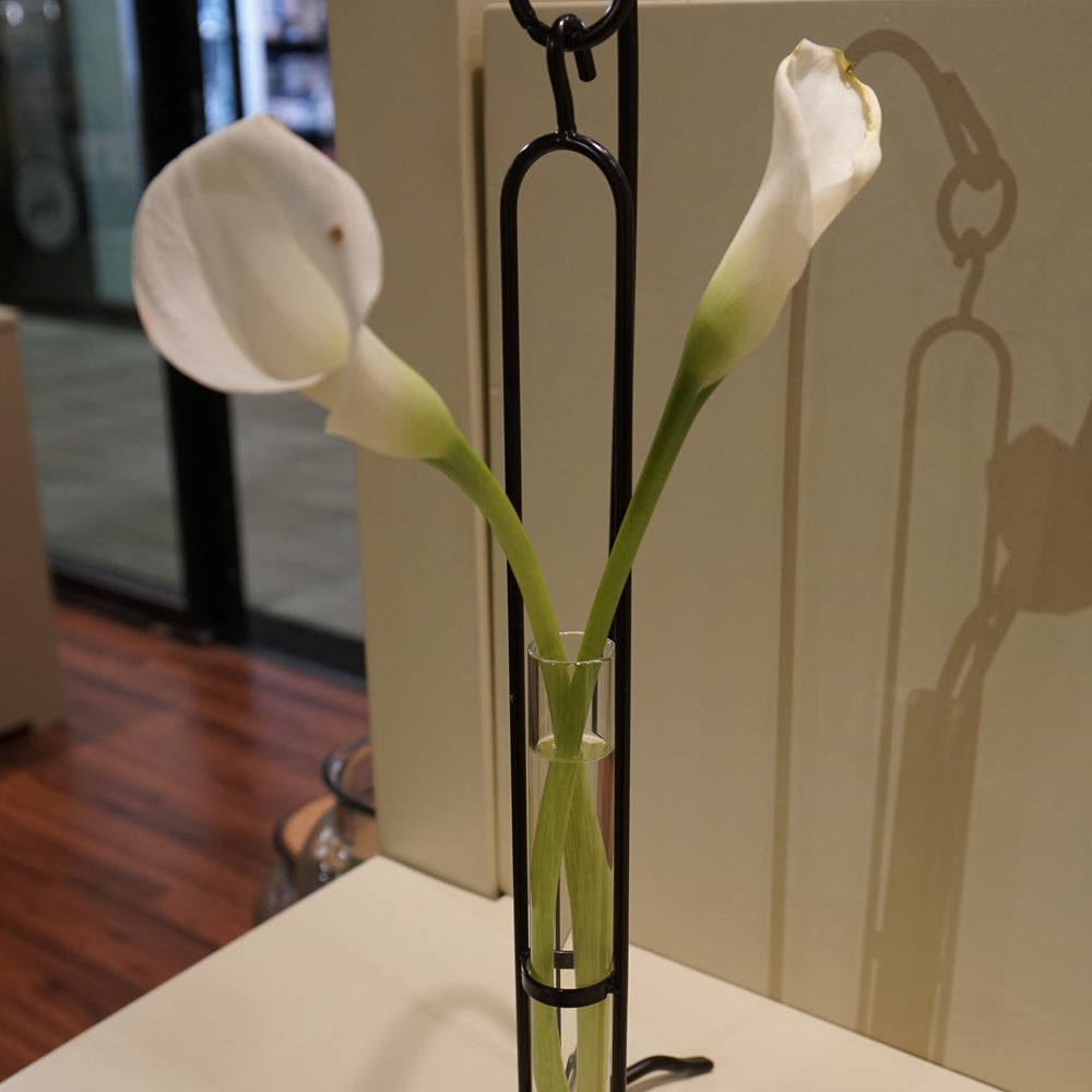 Florence Hanging Pendant Tube Vase with Tabletop Stand