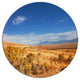 Expansive Prairie Under Blue Sky, Landscape Round Wall Art, 11"