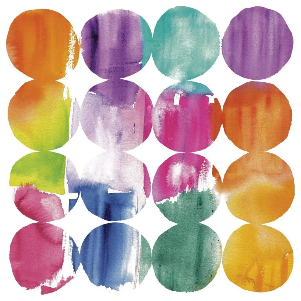 "Spring Dots Crop with White Border" Paper Print by Elyse DeNeige, 32"x32"