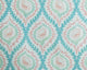 Pink Seashell Fabric Coral Green Blue Ocean Trellis Upholstery Material, Sample