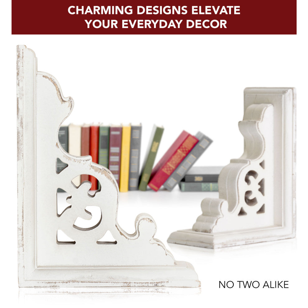 American Art Decor Heavy Duty Wood Bookends for Books/CDs/Vinyls/Magazines