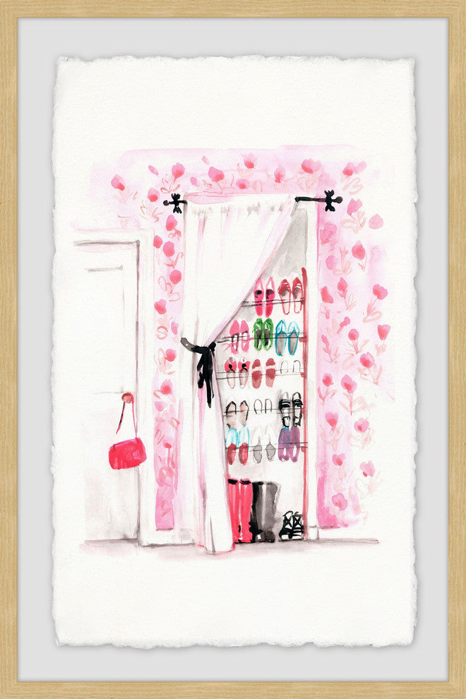 "Shoe Closet" Framed Painting Print, 20"x30"