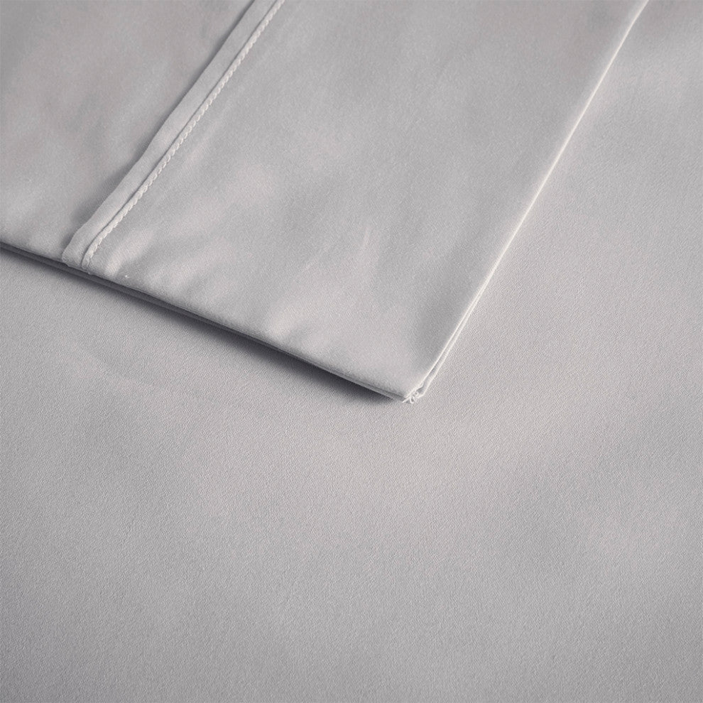 Beautyrest 600 Thread Count Cooling 4-Piece Sheet Set, Light Grey, Cal King