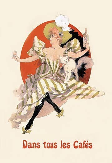 Dans Tous Les Cafes: Quinquina Dubonnet - Gallery Wrapped Canvas Art 28" x 42"