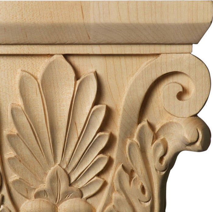 Roman Carved Wood Capital, Alder, Small