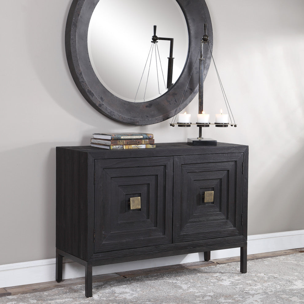 Uttermost Aiken Dark Walnut 2 Door Cabinet