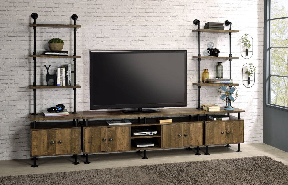 Lv00141, Side Pier, Rustic Oak & Black Finish, Ensata Ii
