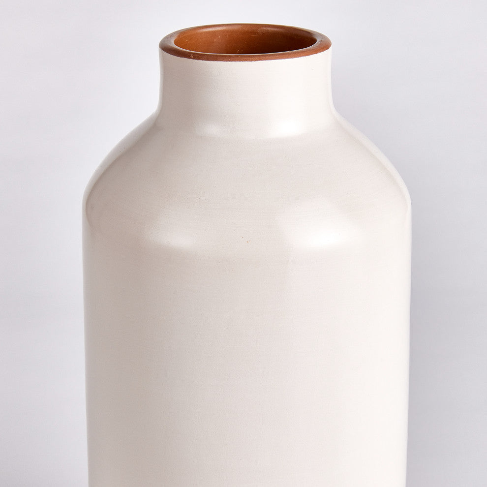 Lucela White Bottle Vase