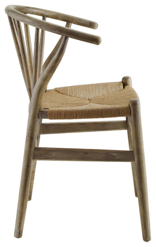 Flourish Spindle Wood Dining Side Chair, Gray