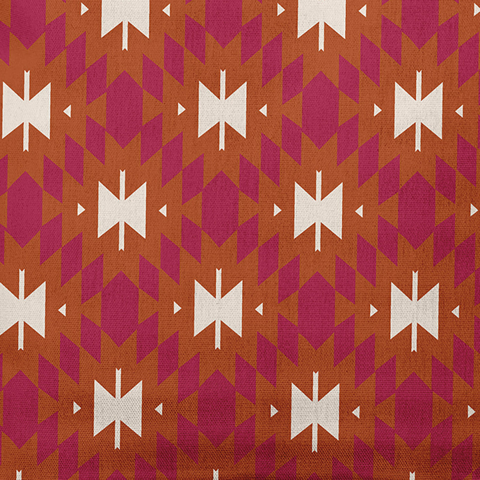 20" x 20" Geo Craze Decorative Throw Pillow, Dusty Orange