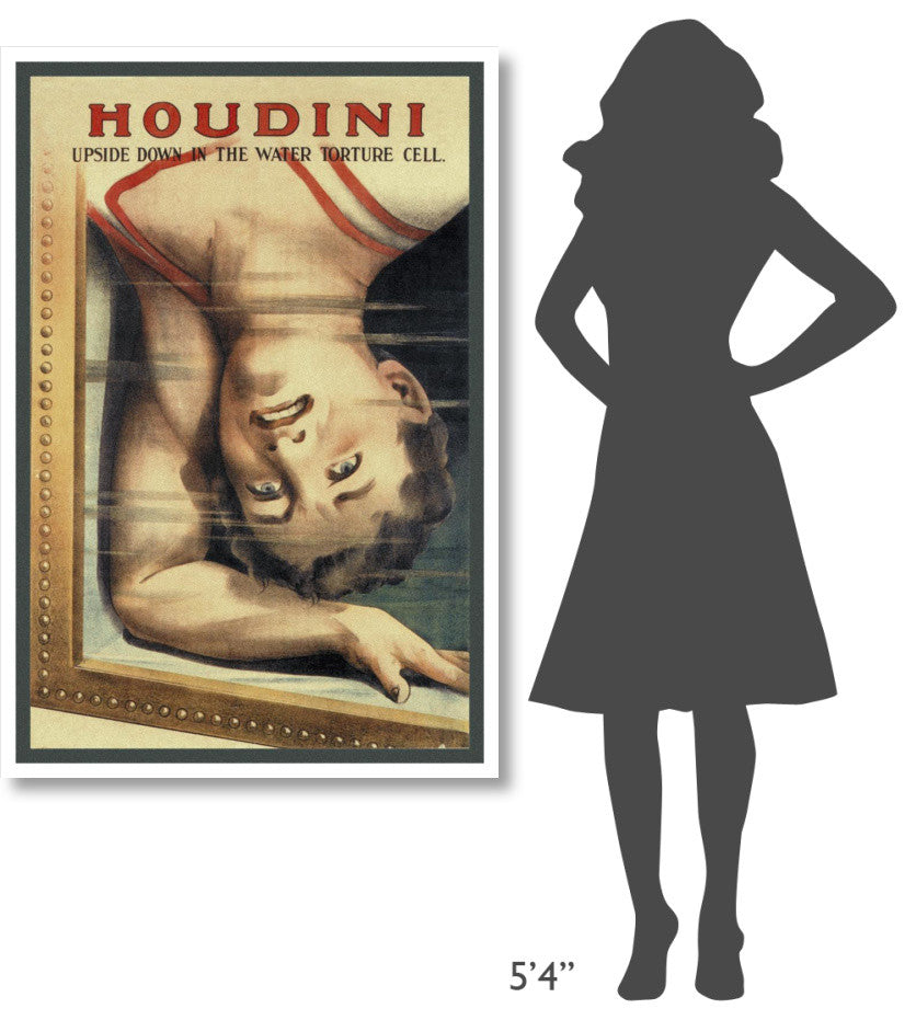"Magicians: Houdini: Upside Down in the Water Torture Cell" Print, 34"x50"