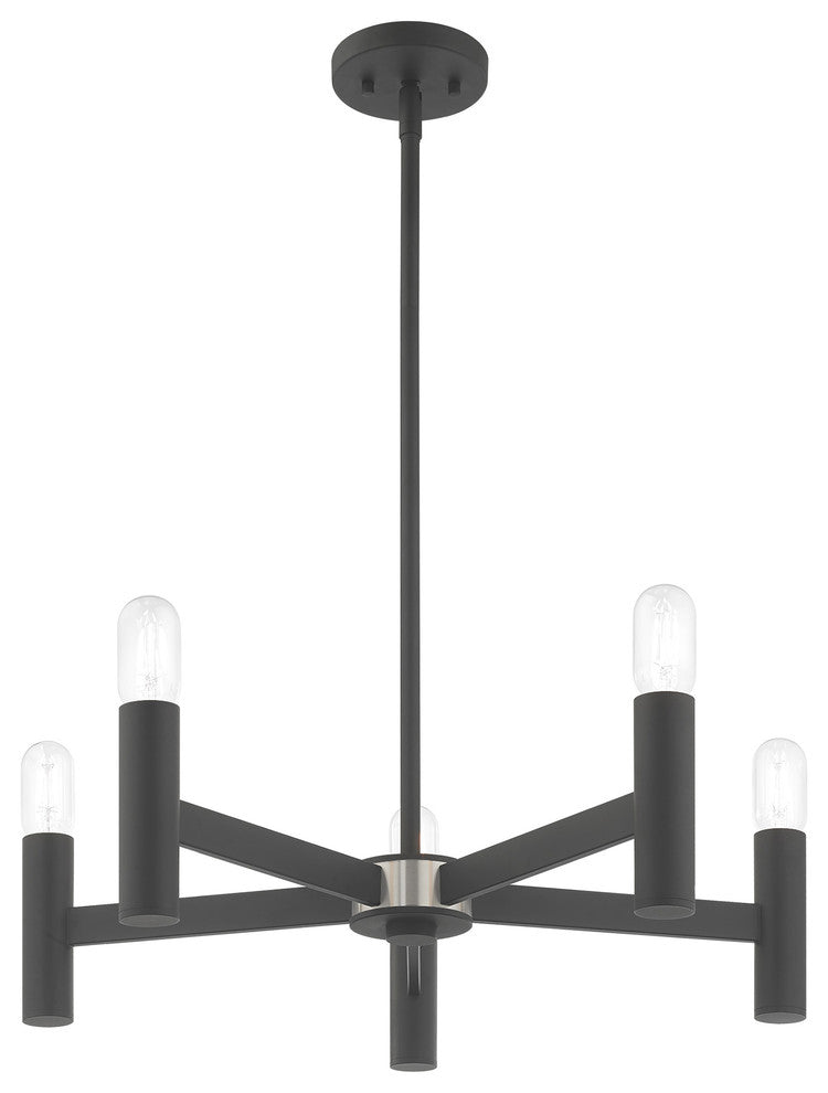 Livex Lighting Scandinavian Gray 5-Light Chandelier