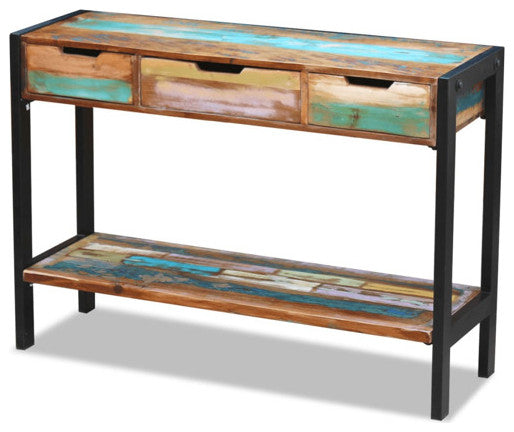 vidaXL Solid Reclaimed Wood Sideboard Side Console Table Highboard 3 Drawers