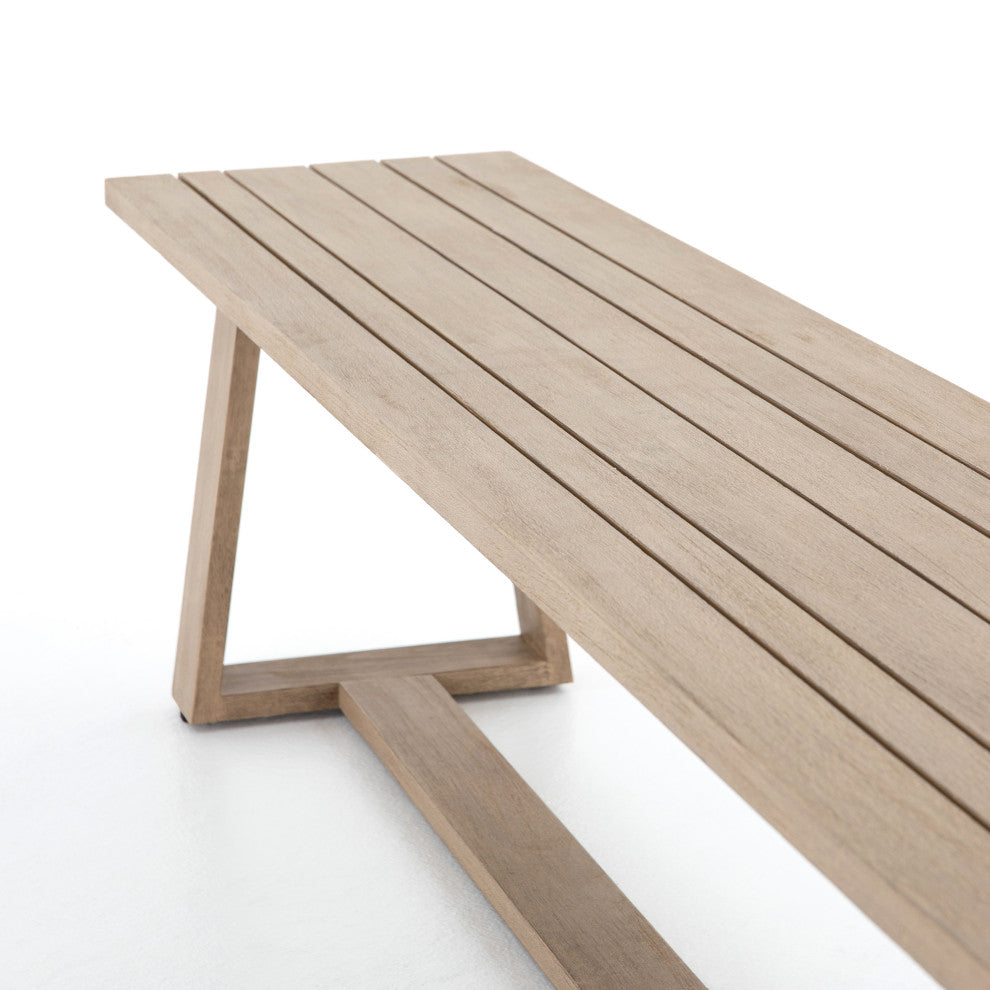 Atherton Outdoor Dining Bench-Brown