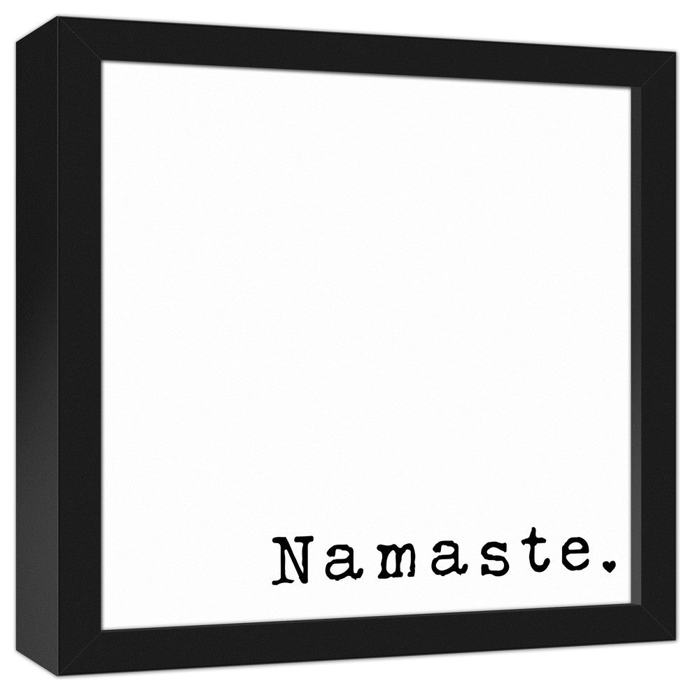 Namaste Black Framed Canvas, 12x12