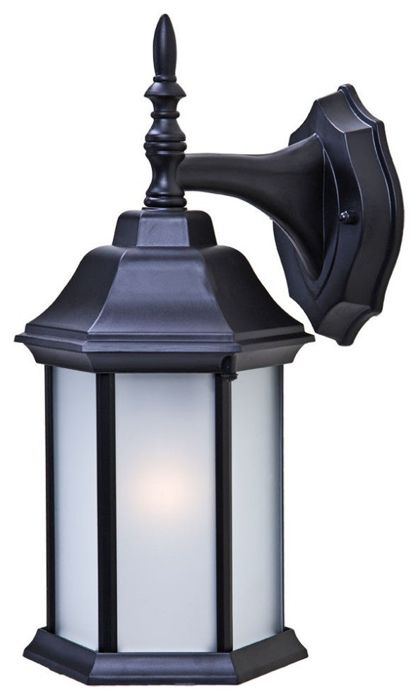Matte Black Frosted Glass Swing Arm Wall Light