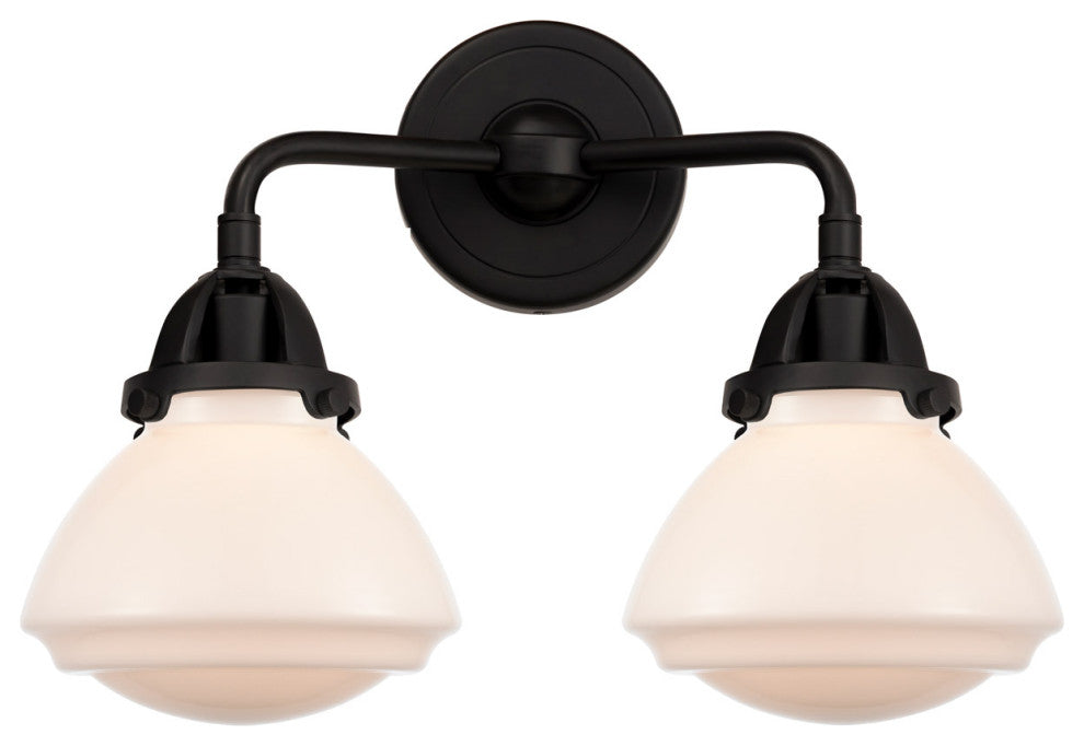 Innovations 288-2W-BK-G321 2-Light Bath Vanity Light, Matte Black