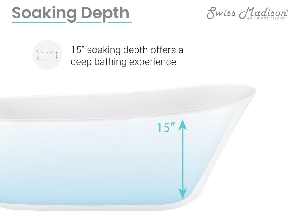 Sublime Freestanding Single Slipper Bathtub