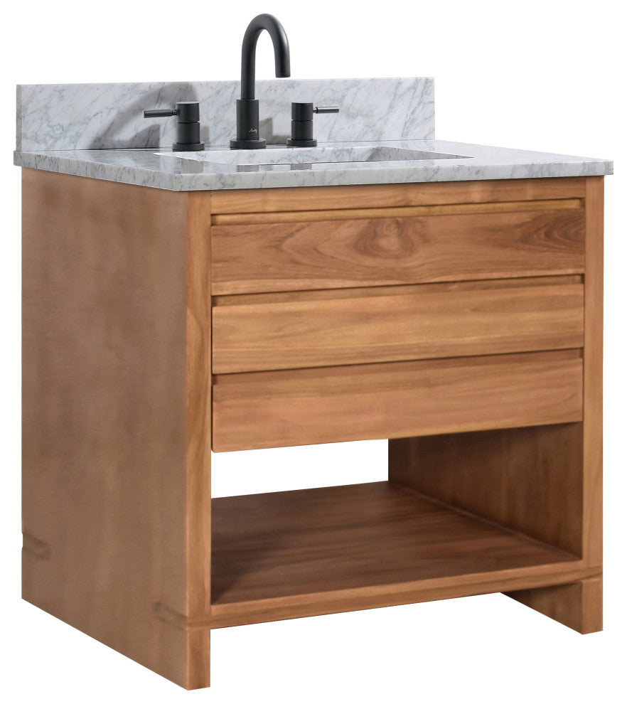 Avanity Kai Bath Vanity, Natural Teak, 30"