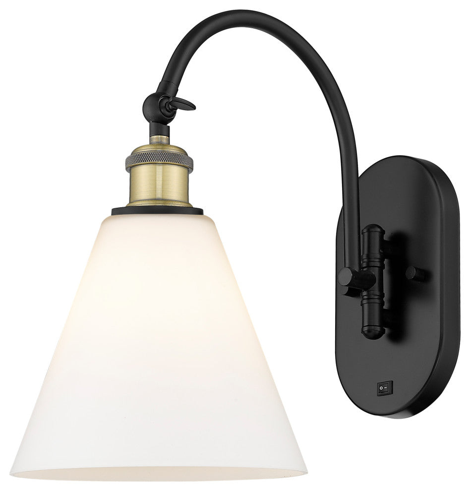 Innovations 518-1W-BAB-GBC-81 1-Light Sconce, Black Antique Brass