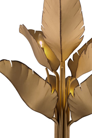 Banana Leaf 6-Lt Chandelier - Gold