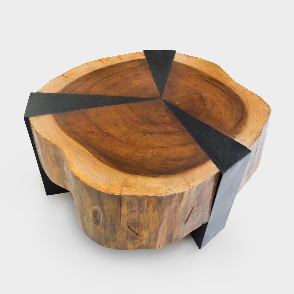 Crosscut Bolacha Star Coffee Table, Faveco Wood