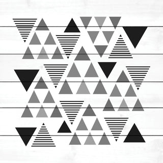 "Triangular Significance" Painting Print on White Wood