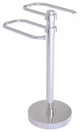 Free Standing Two Arm Guest Towel Holder, Polished Chrome