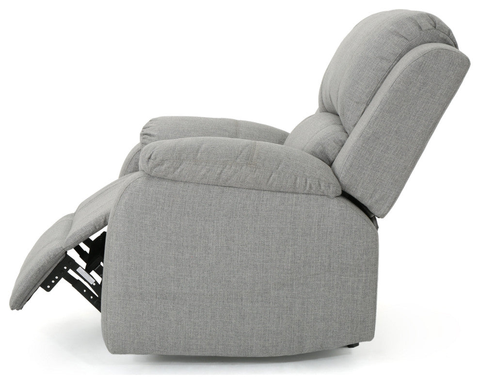 GDF Studio Scarlett Classic Fabric Gliding Recliner Chair, Gray