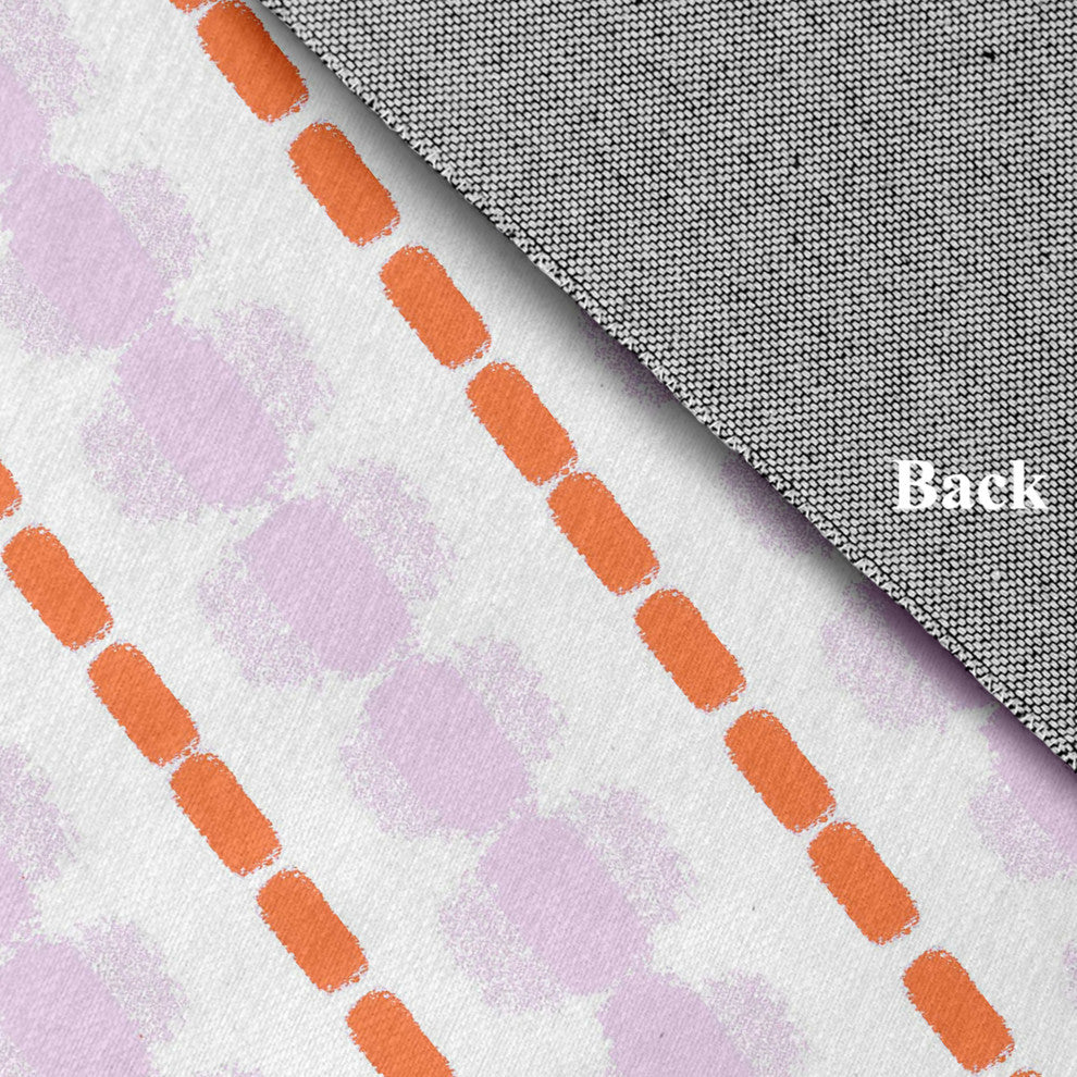 Watercolor Stripe Spring Chenille Rug, Purple-Orange, 5'x7'