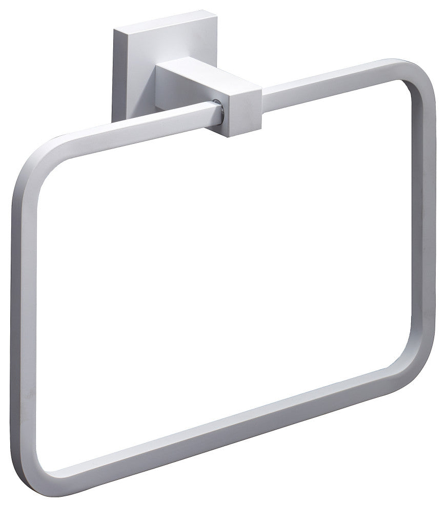 Italia Bianca Series 4 Piece Bathroom Accessory Set, Matte White