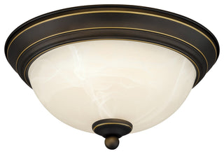 Stevens 2-Pack 11-in W LED Bronze Flush Mount Ceiling Light Fixture White Glass