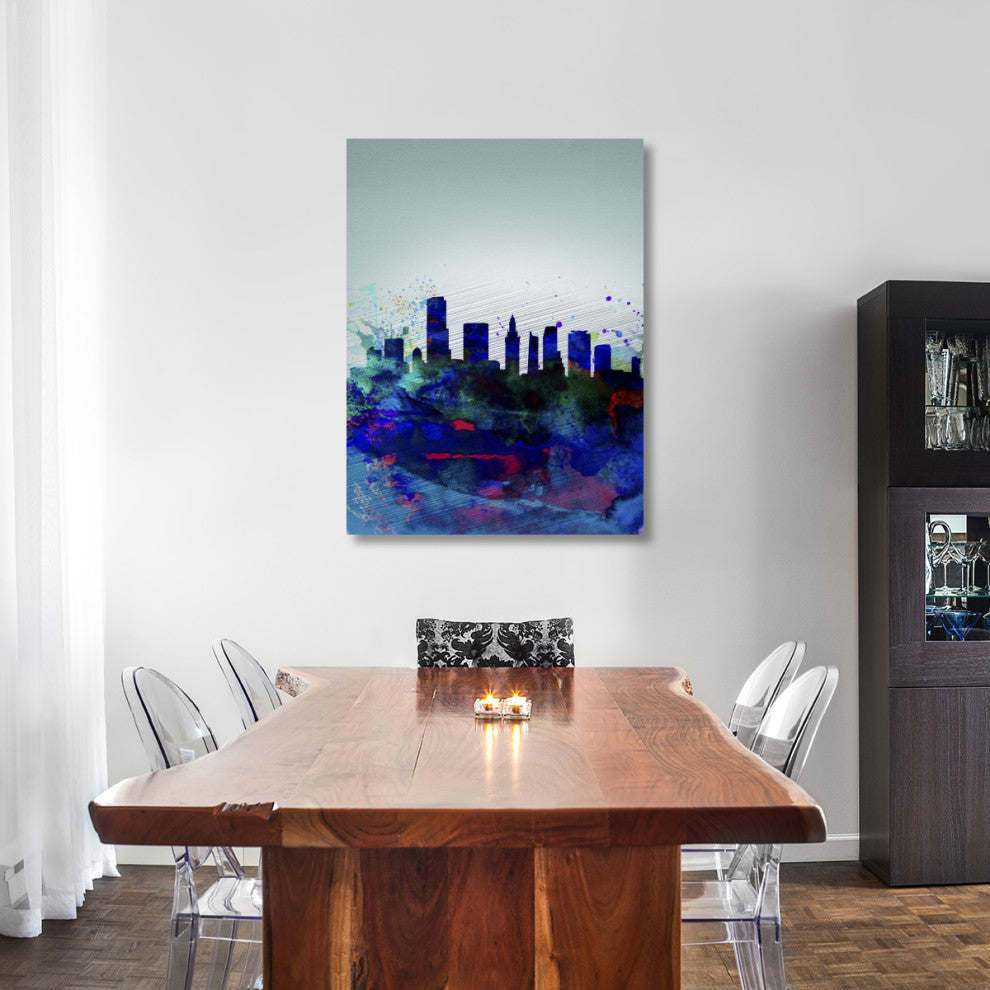 "Miami Watercolor Skyline" Fine Art Print
