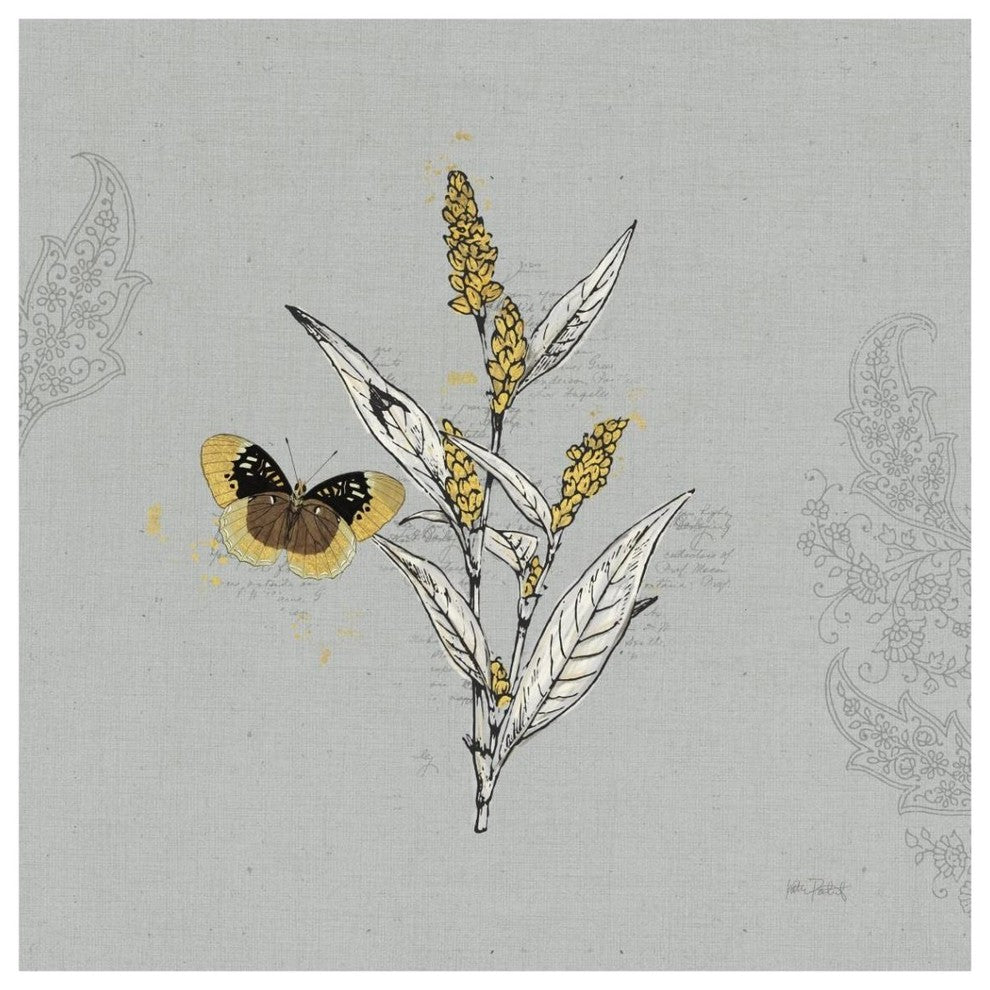 "Harvest Fields II Gray" Digital Paper Print by Katie Pertiet, 42"x42"