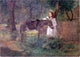 Julian Alden Weir After the Ride - 18" x 27" Premium Canvas Print