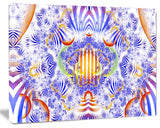 Magical Fairy Pattern Blue, Oversized Abstract Canvas Art Print, 60x40