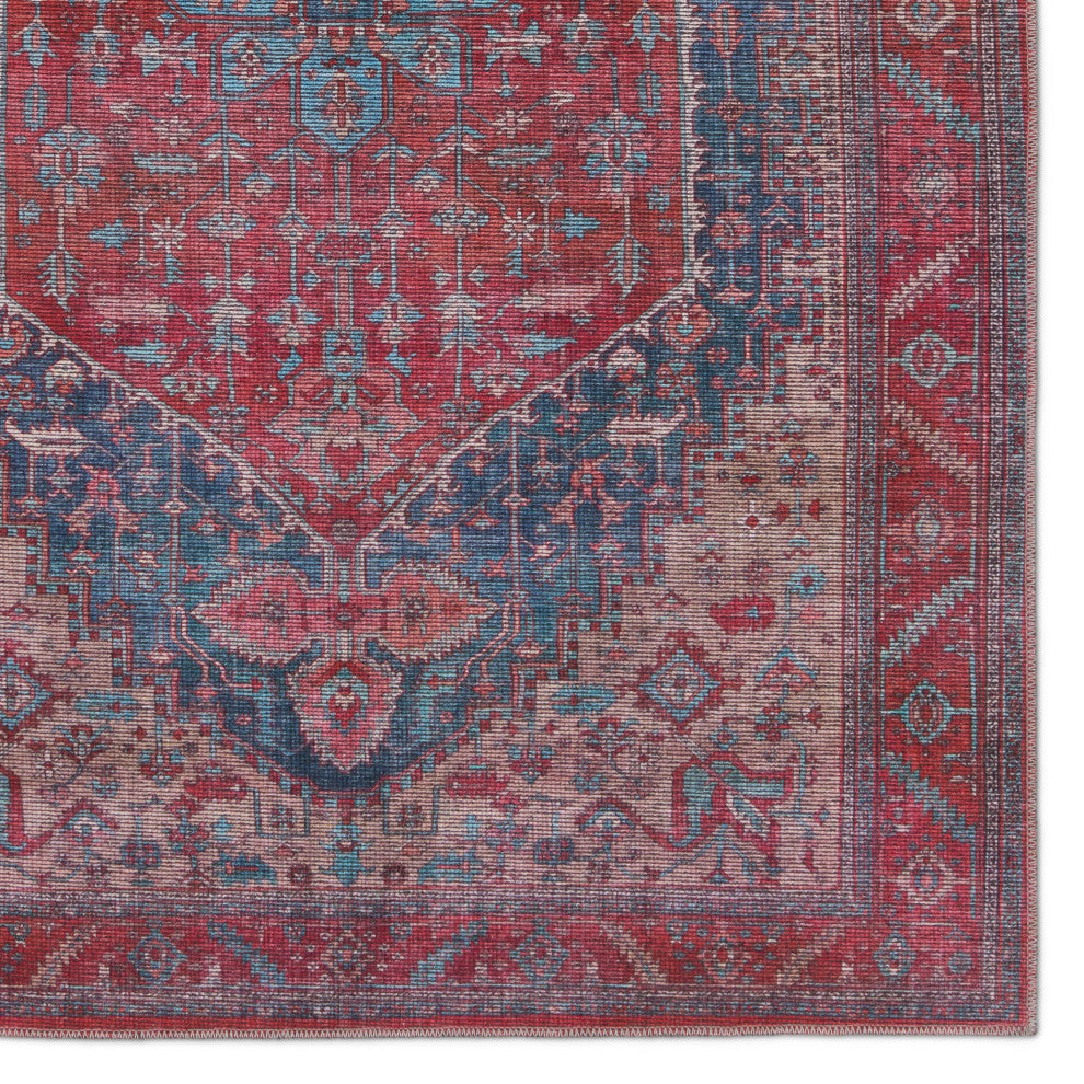 Vibe by Jaipur Living Fairbanks Medallion Red/ Blue Area Rug 7'10"X10'