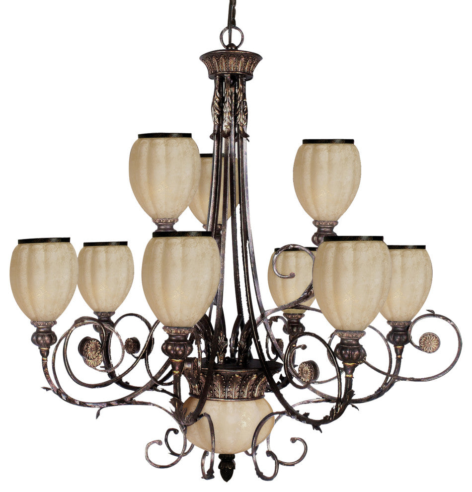 ELK LIGHTING 327-Gc-G Carrollton 9-Lt Chandelier In Golden Coffee