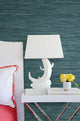 Faux Grasscloth Wallpaper, Teal, Bolt
