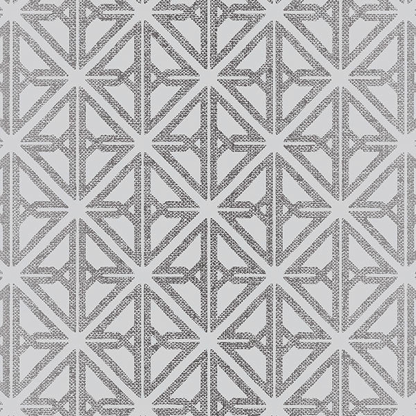 Modern Geometric Textured Wallpaper, Gray and Black, 1 Bolt