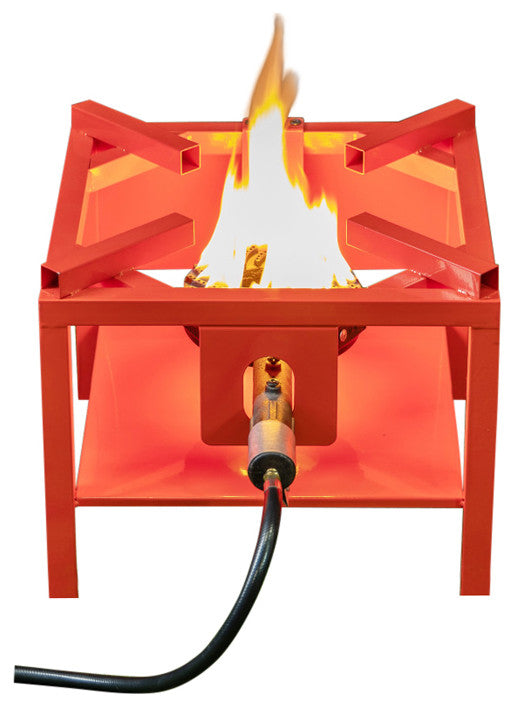 Outdoor Propane Burner Cooker Stand, Hose and Regulator